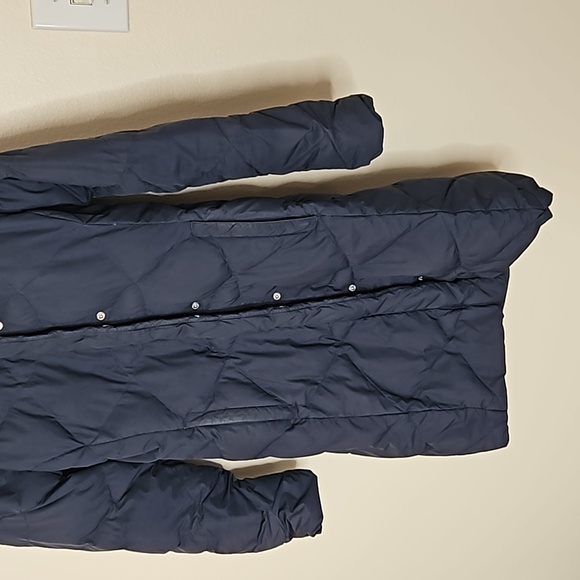 The North Face Goose Down Long Blue Coat Size Small - Picture 3 of 13